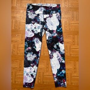 Old Navy Active Purple Floral Workout Leggings